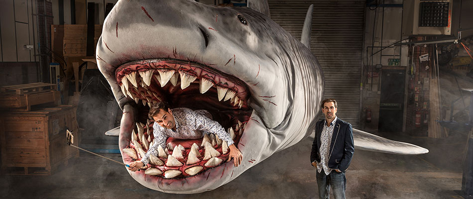 Bruce the Shark - megalodon dinosaur for hire